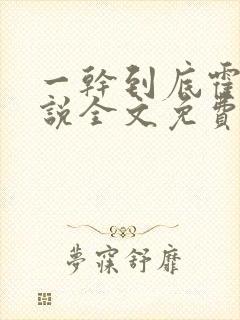 一干到底霍坤小说全文免费阅读封面