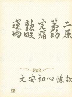 运动完第二天肌肉酸痛的原因封面