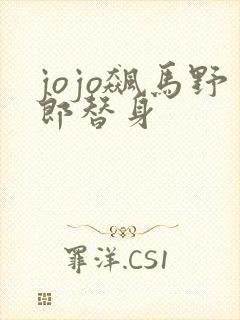 jojo飙马野郎替身封面