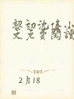 黎初沈倦小说全文免费阅读封面