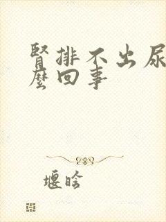 肾排不出尿是怎么回事