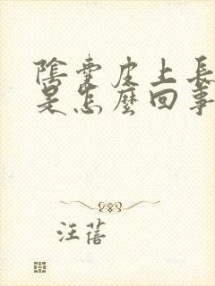 阴囊皮上长疙瘩是怎么回事啊