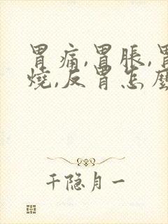 胃痛,胃胀,胃烧,反胃怎么办封面