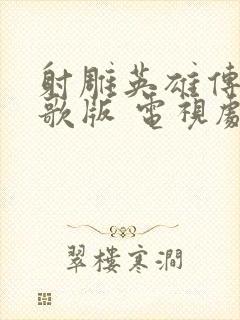 射雕英雄传 胡歌版 电视剧封面