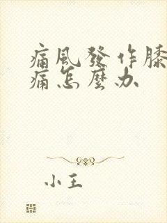 痛风发作膝盖肿痛怎么办封面