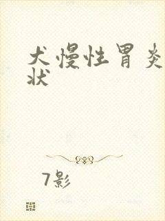 犬慢性胃炎的症状