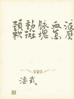 颈动脉血液里有软斑块怎么消除