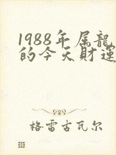 1988年属龙的今天财运怎么样封面