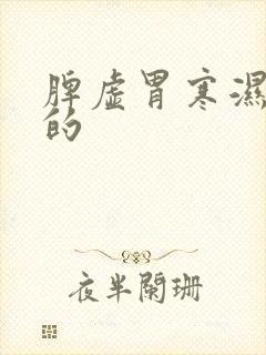 脾虚胃寒湿气重的