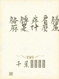 胳膊疼肩膀疼手麻是什么原因