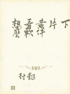 想看黄片下载什么软件