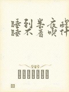 睡到半夜醒了就睡不着吃什么药