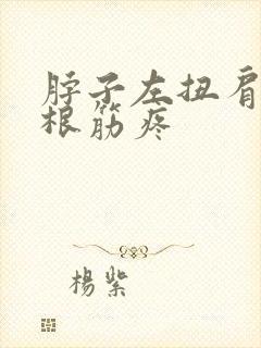 脖子左扭肩膀有根筋疼