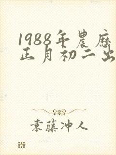 1988年农历正月初二出生的命运如何