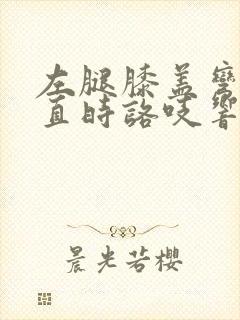 左腿膝盖弯曲伸直时咯吱响