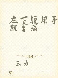 左下腹用手按压就会痛