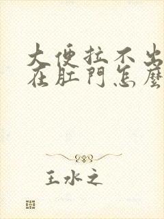 大便拉不出一直在肛门怎么办封面