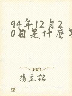 94年12月20日是什么星座封面