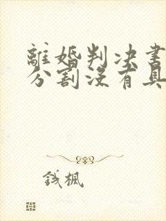 离婚判决书财产分割没有具体写明