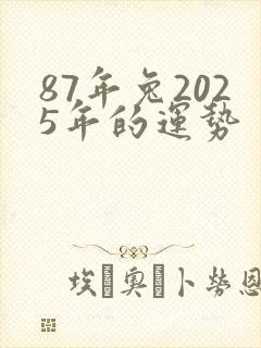 87年兔2025年的运势封面
