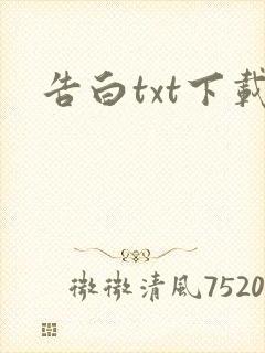 告白txt下载