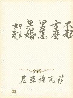 如果男方不同意离婚怎么起诉