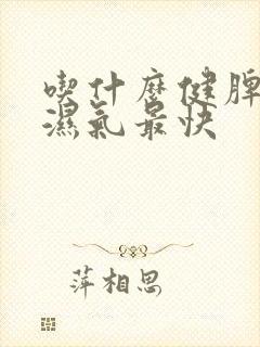 吃什么健脾胃除湿气最快