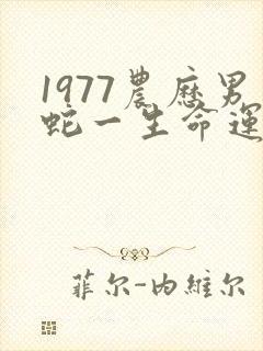 1977农历男蛇一生命运如何