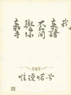 来与不来我都在等你简谱封面