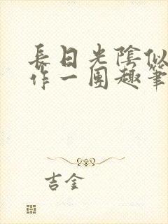 长日光阴似箭乱作一团趣笔阁封面