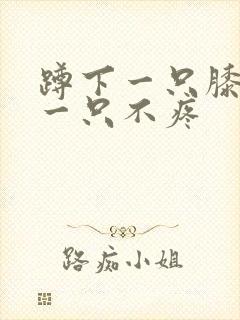 蹲下一只膝盖疼一只不疼封面