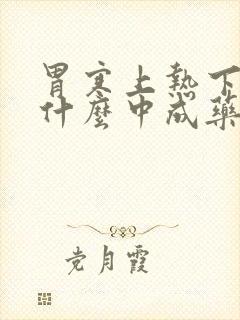 胃寒上热下寒吃什么中成药