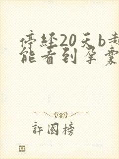 停经20天b超能看到孕囊吗封面