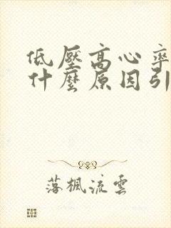 低压高心率快是什么原因引起的