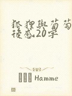 狐狸与葡萄的读后感20字封面