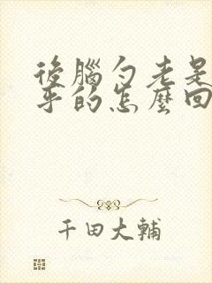 后脑勺老是晕乎乎的怎么回事