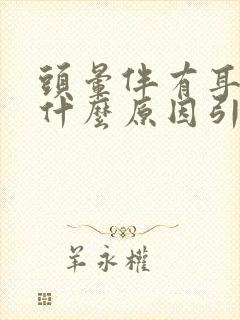 头晕伴有耳鸣是什么原因引起的