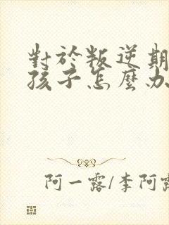 对于叛逆期的男孩子怎么办封面