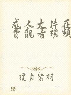 成人大片在线免费观看视频封面