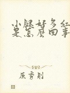 小腿好多红点点是怎么回事