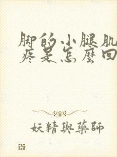 脚的小腿肌肉胀疼是怎么回事