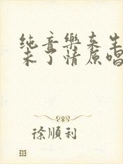 纯音乐来生再续未了情原唱封面