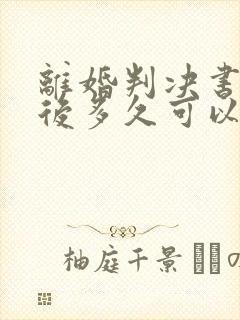 离婚判决书下达后多久可以再次上诉