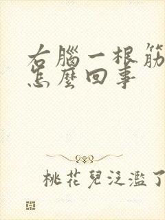 右脑一根筋疼是怎么回事封面