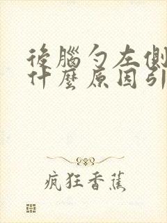 后脑勺左侧疼痛什么原因引起的