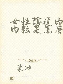 女性阴道内长小肉粒是怎么回事封面