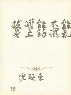 拔罐能不能去除身上的湿气