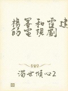 杨幂和霍建华演的电视剧