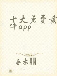 十大免费黄片软件app