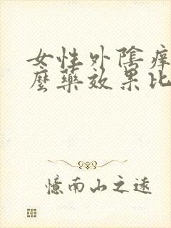 女性外阴痒用什么药效果比较好